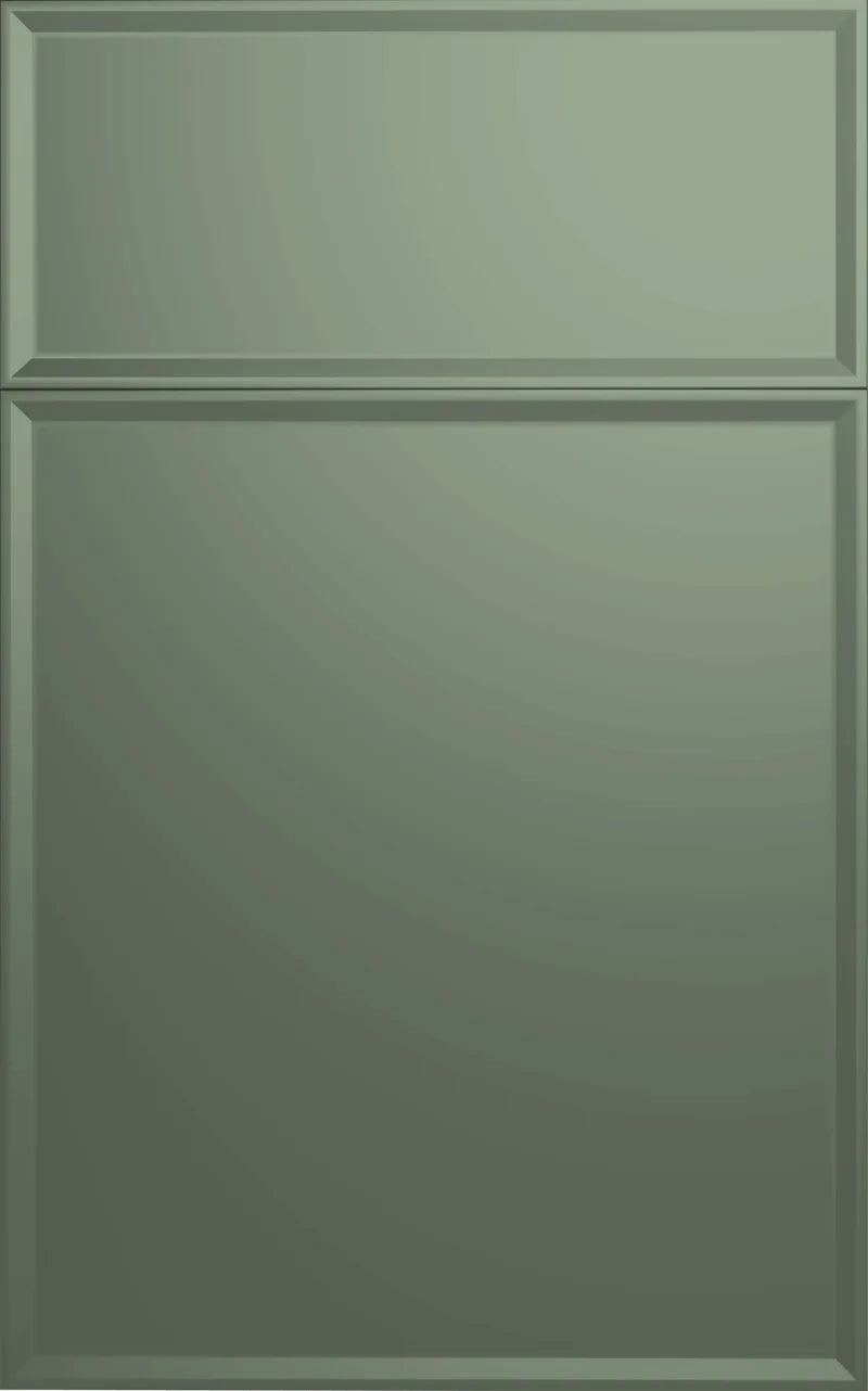 Cubitac Imperial Artisan Moss Kitchen Cabinets - Modern Green Slab Door Design