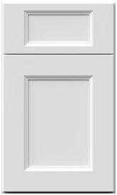 Fabuwood Allure Nexus slab full-overlay kitchen cabinet door in Frost white
