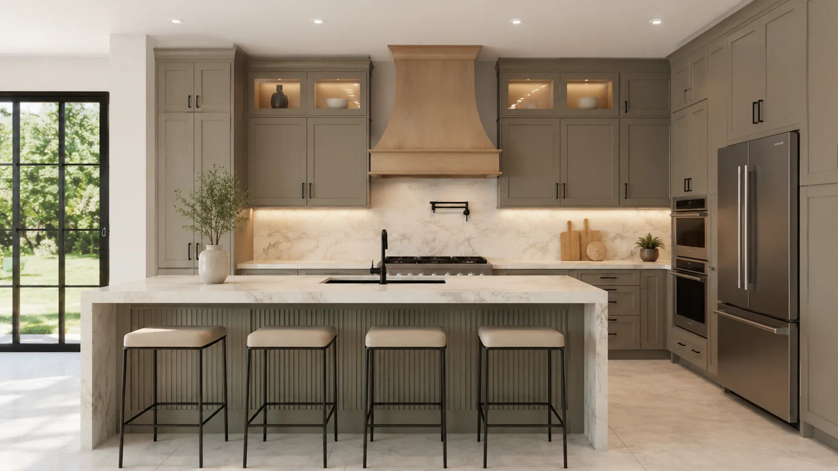 Kitchen showcasing premium cabinet brands we carry